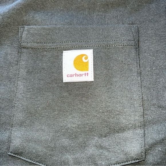 NWT CARHARTT MEN'S LIGHT BLUE LOOSE FIT HEAVYWEIGHT POCKET T-SHIRT SIZE XXL (V) - Picture 2 of 4